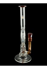 Borosyndicate Boro InLine Donut Rig Amber W/ Marbles