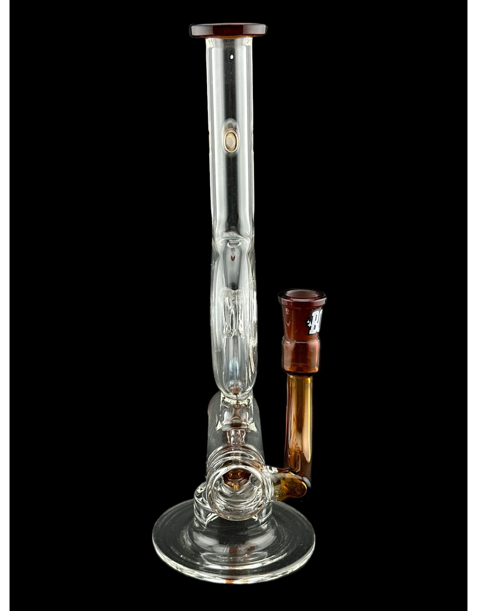 Borosyndicate Boro InLine Donut Rig Amber W/ Marbles