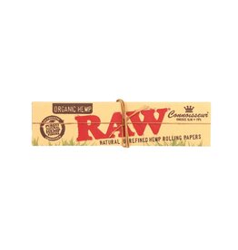 Raw Raw King Size Slim Organic Hemp Connoisseur Papers w/Tips