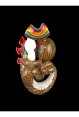 Bob the Glass blower Crushed Opal Reversal Fetal Yoshi Pendant BTGB