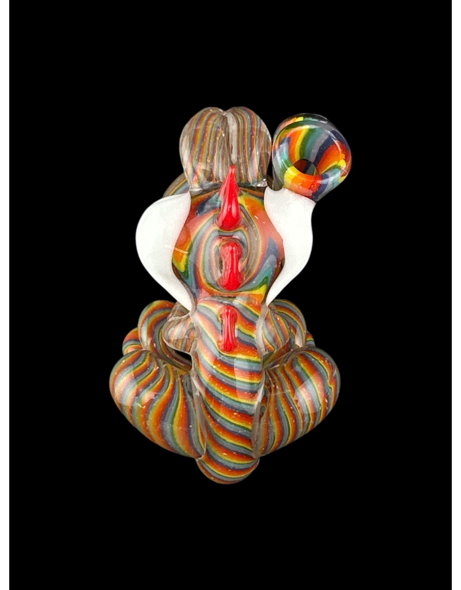 Bob the Glass blower Crushed Opal Reversal Fetal Yoshi Pendant BTGB