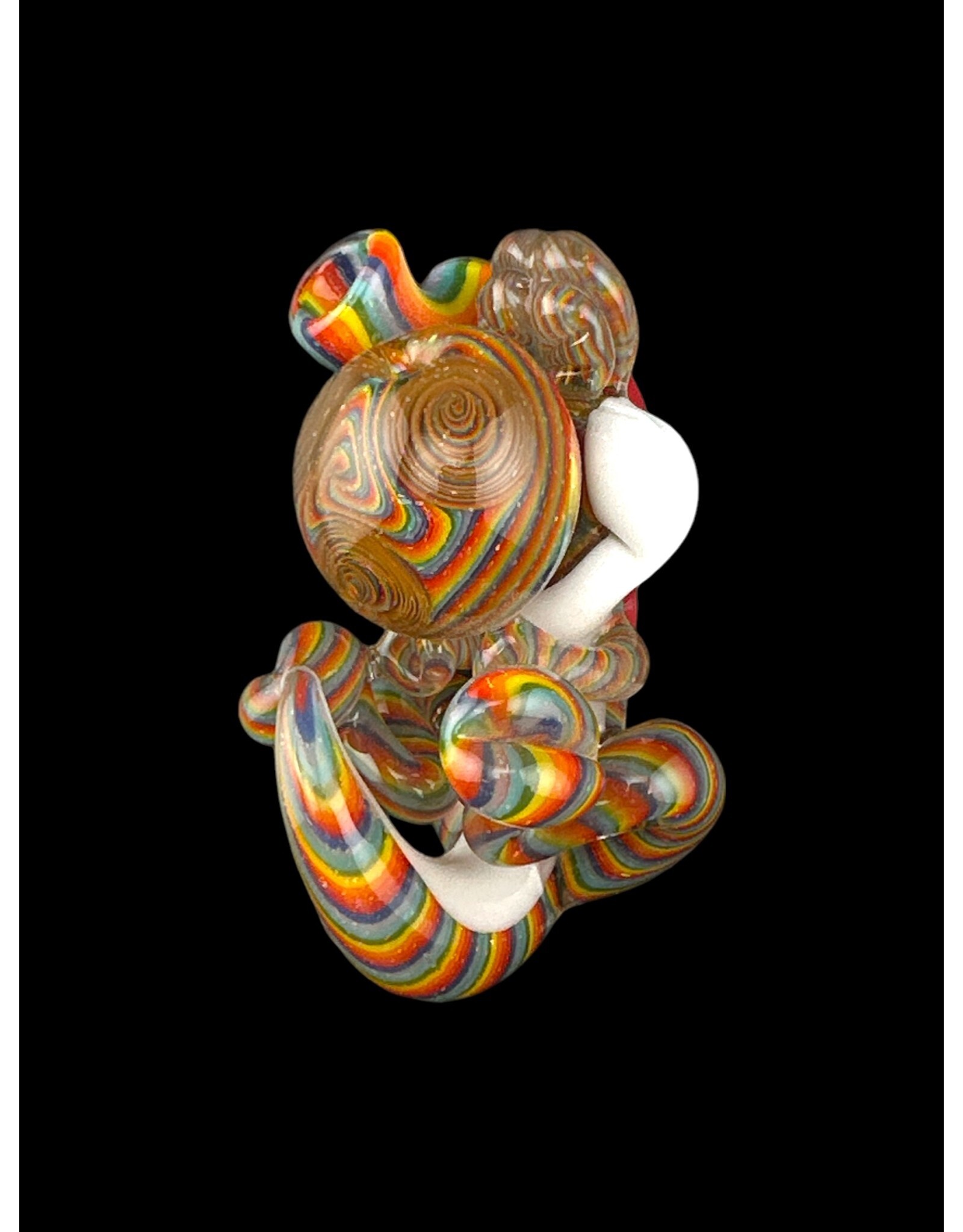 Bob the Glass blower Crushed Opal Reversal Fetal Yoshi Pendant BTGB