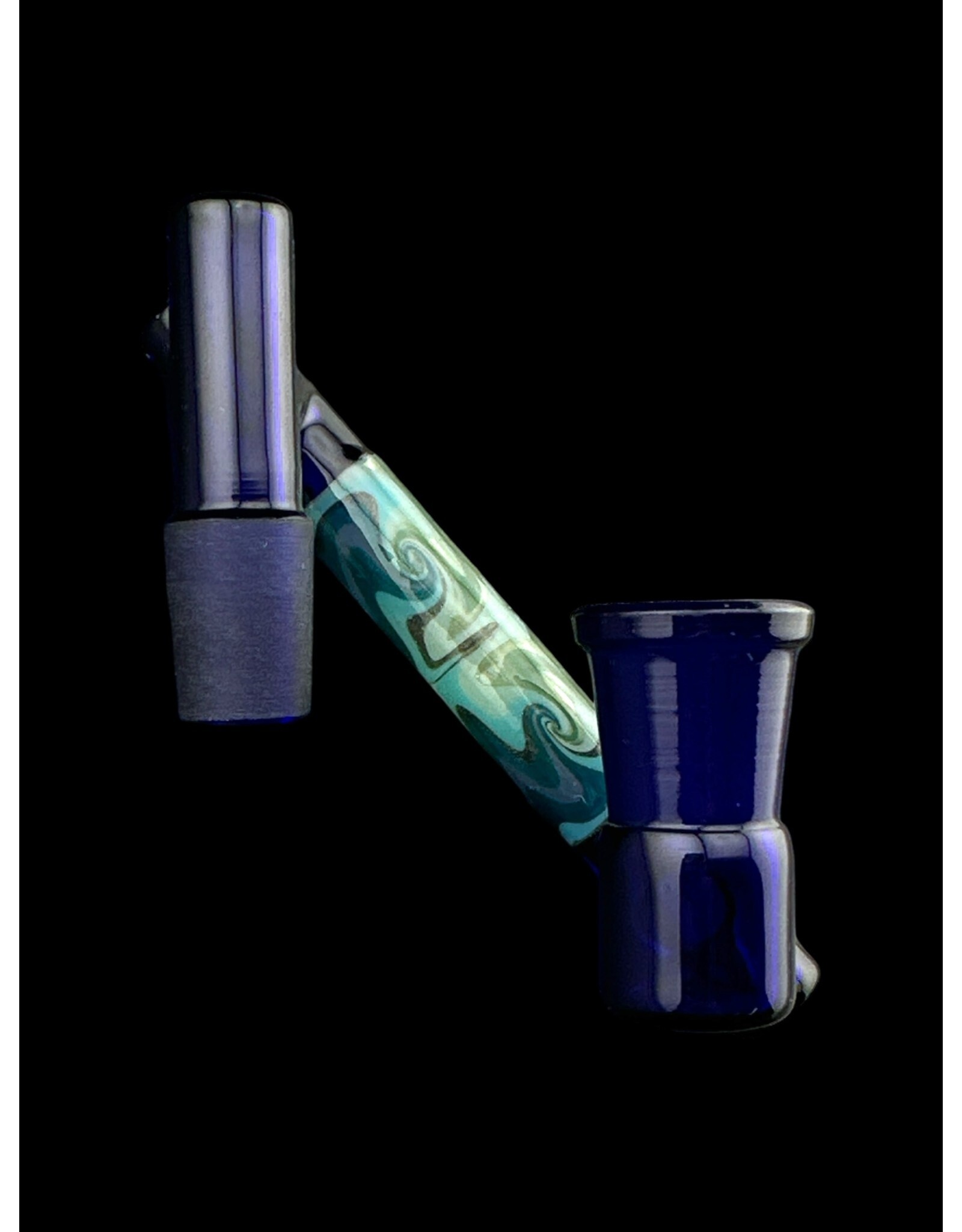 Borosyndicate Boro Drop Down 14m-14F Adapter Blue Worked 2 Section Color