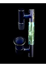Borosyndicate Boro Drop Down 14m-14F Adapter Blue Worked 2 Section Color