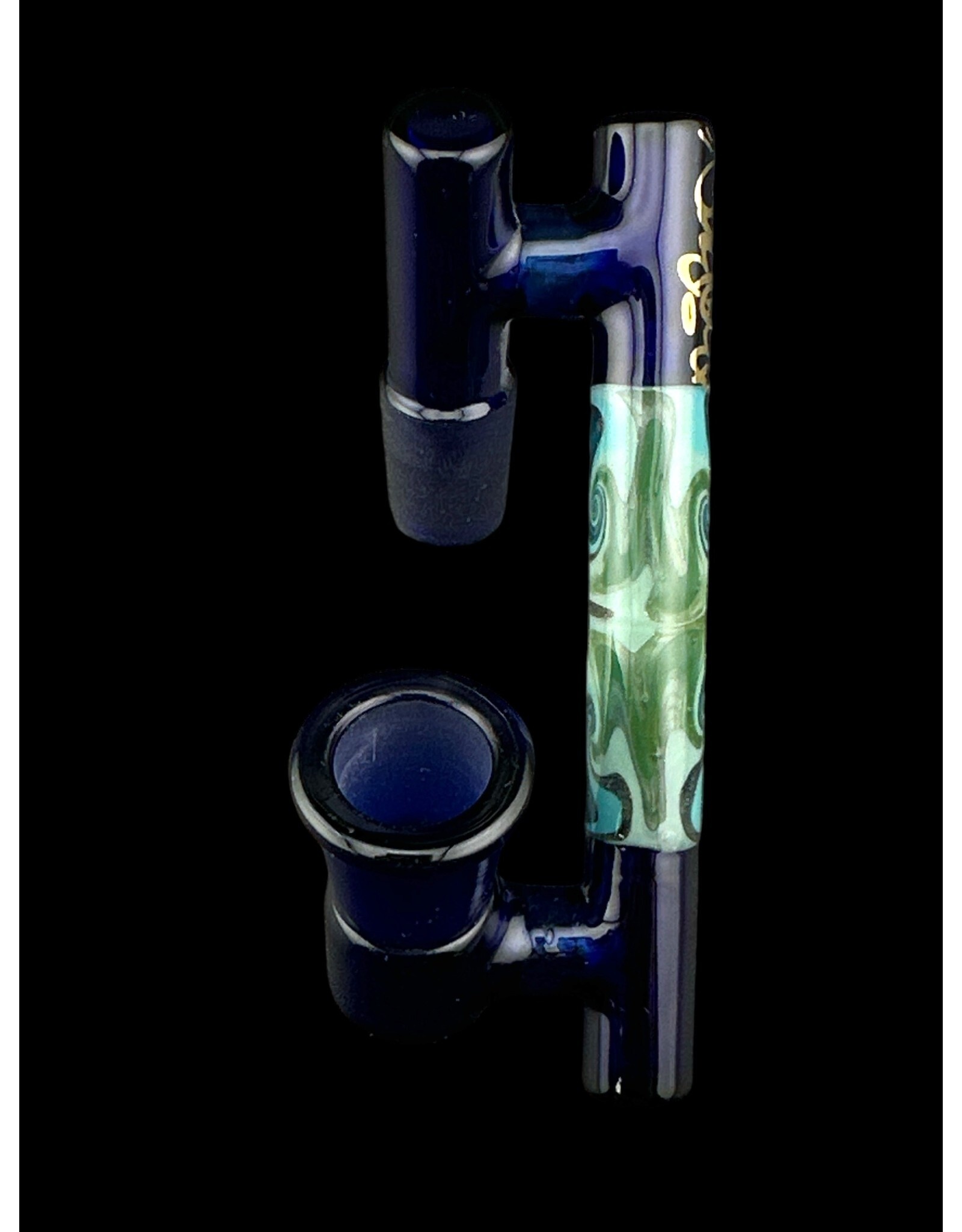 Borosyndicate Boro Drop Down 14m-14F Adapter Blue Worked 2 Section Color