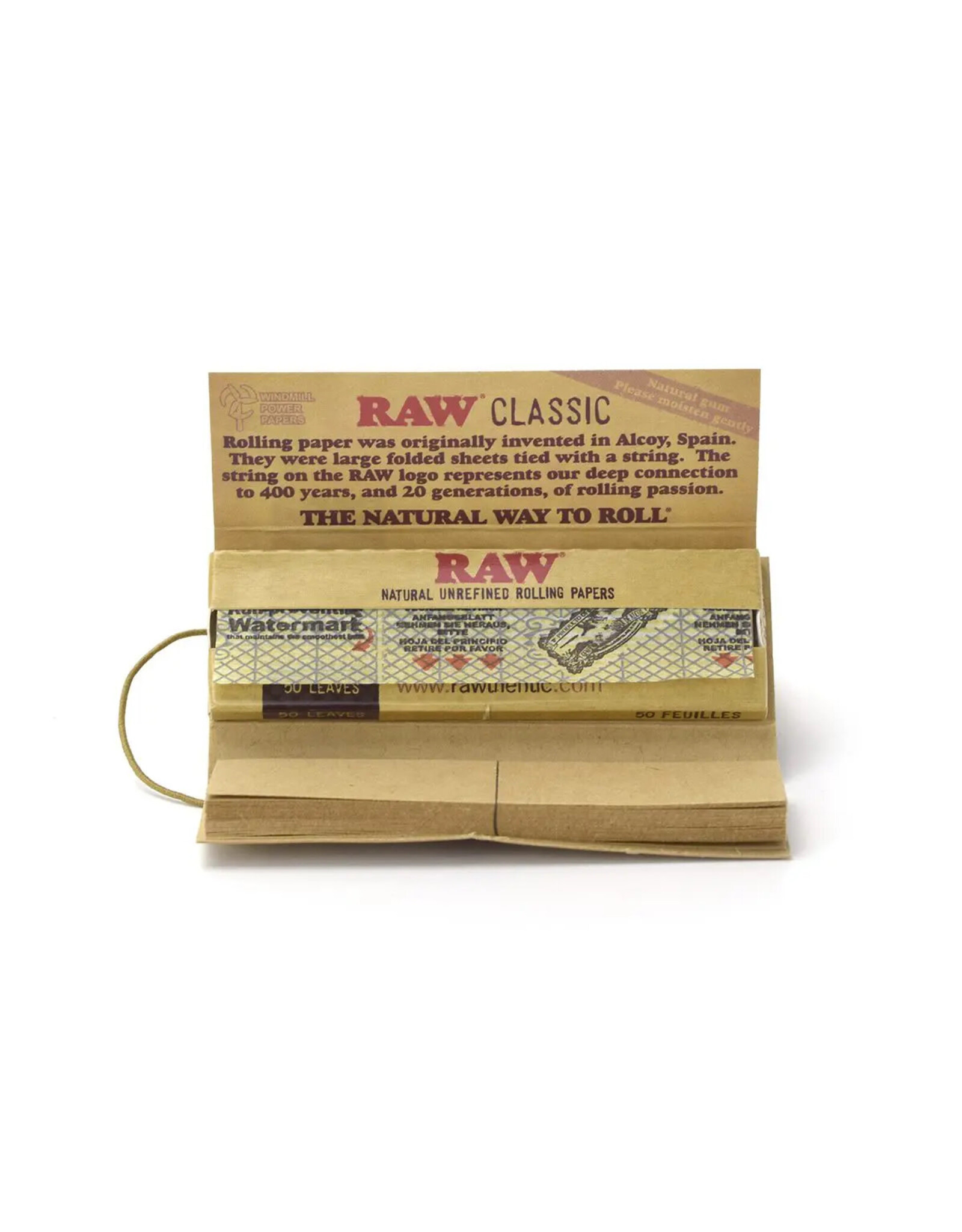 Raw Raw 1 1/4 Classic Connoisseur Papers w/Tips