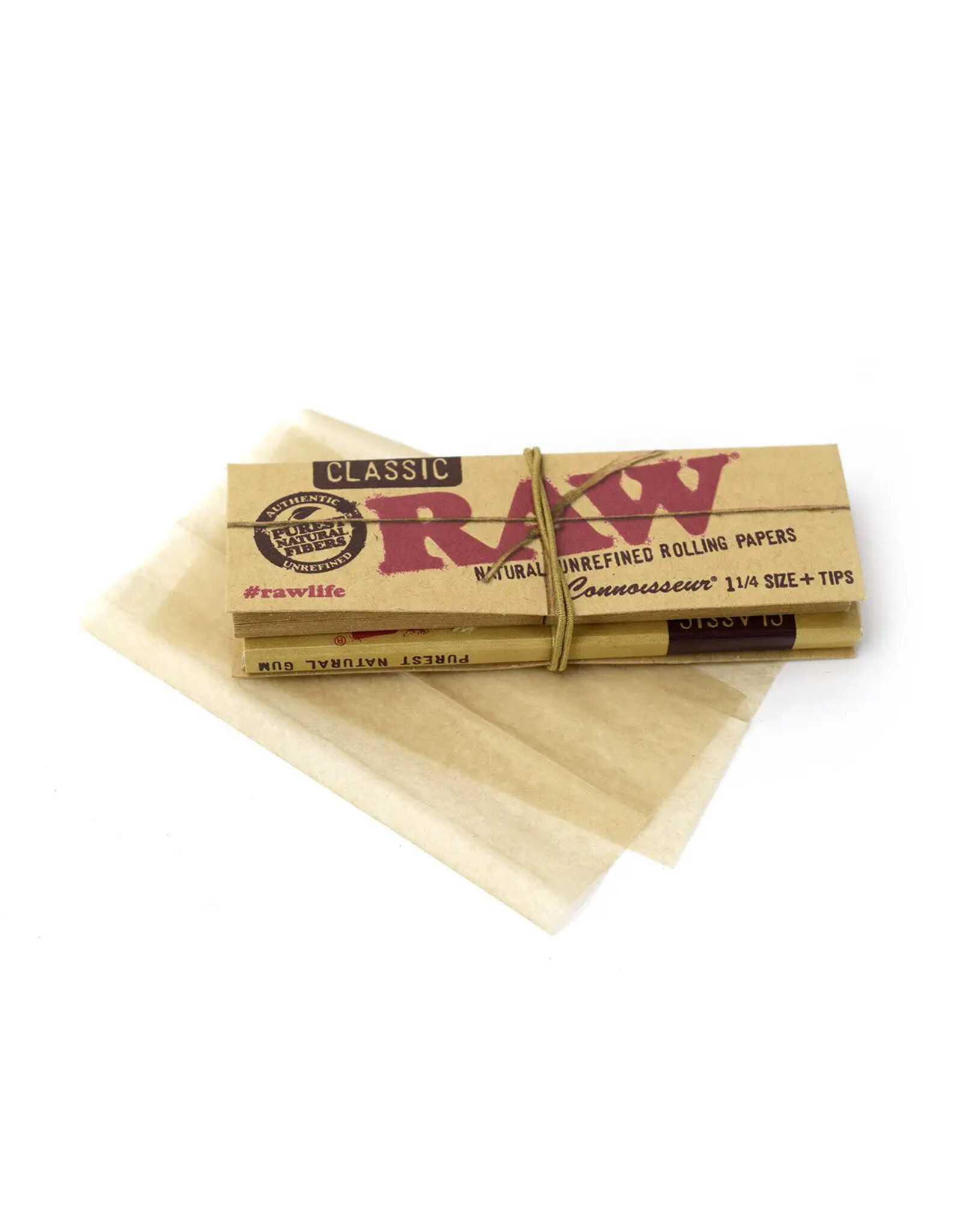 Raw Raw 1 1/4 Classic Connoisseur Papers w/Tips