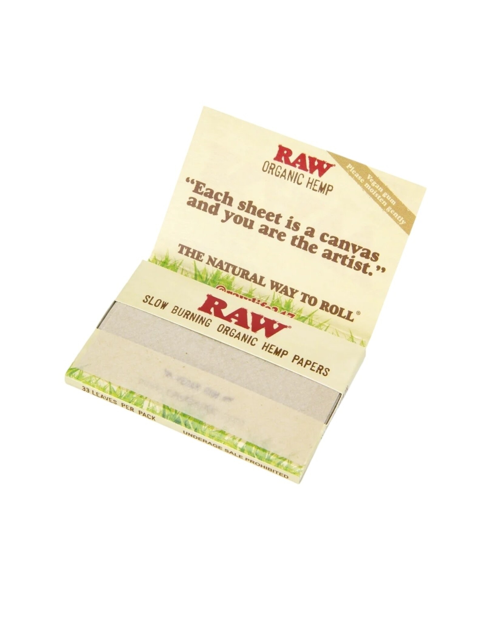 Raw Raw Organic Hemp 1 1\2