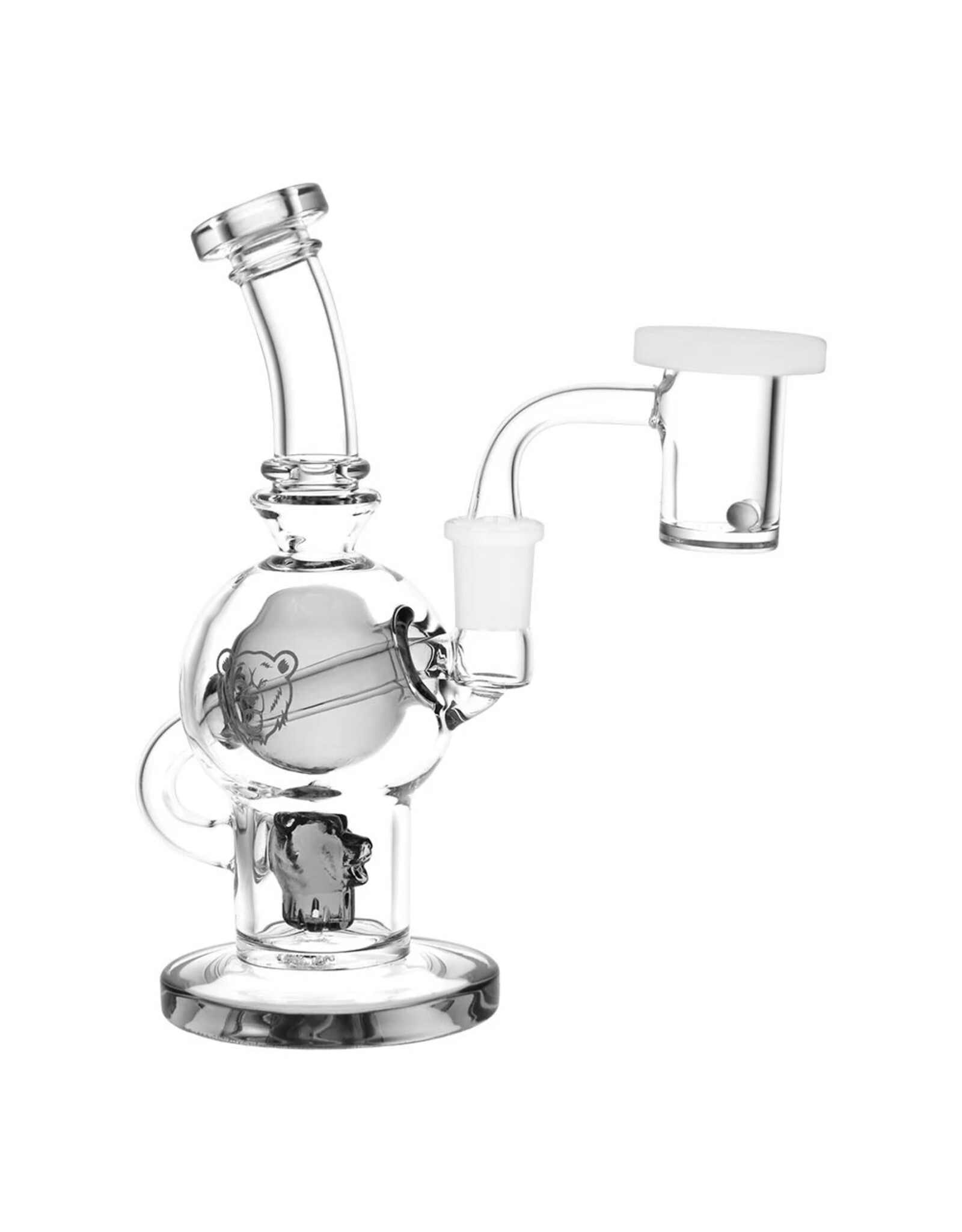Bear Quartz Bear Quartz Sphere Black Rig With Banger And Spinner Cap