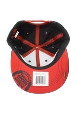 Raw Raw Flat Bill Snap Back Black With Red Stitching And Poker Hat