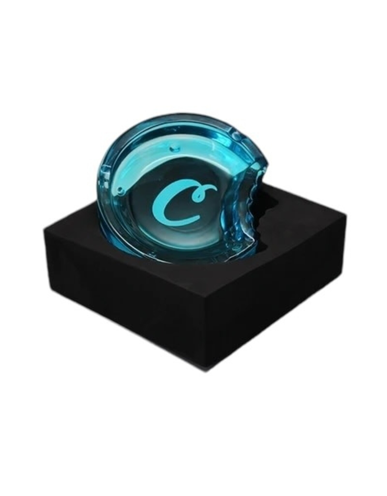 cookies Cookies C Bite Glass Ashtray Blue