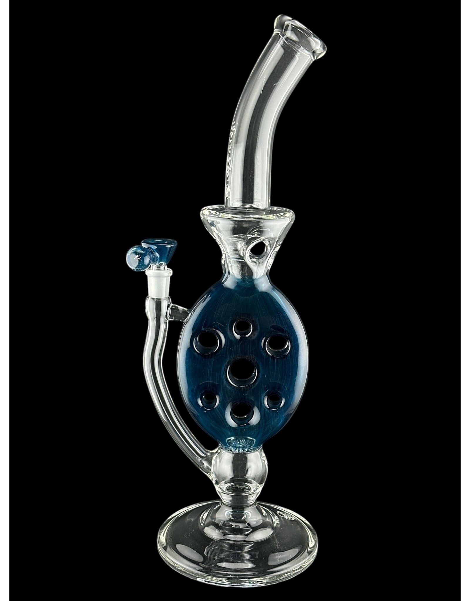 Swiss Perc Swiss Perc Full Size Side Feeder With Triple Donut Swoop Bent Neck Blue Stardust #96 of #100