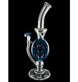 Swiss Perc Swiss Perc Full Size Side Feeder With Triple Donut Swoop Bent Neck Blue Stardust #96 of #100