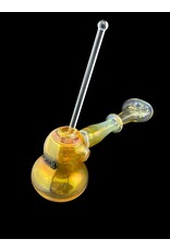 Borosyndicate Boro Pollen Bowl Fumed Hammer Style Pipe With Donut Mouthpiece