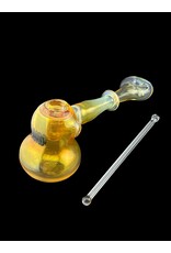 Borosyndicate Boro Pollen Bowl Fumed Hammer Style Pipe With Donut Mouthpiece
