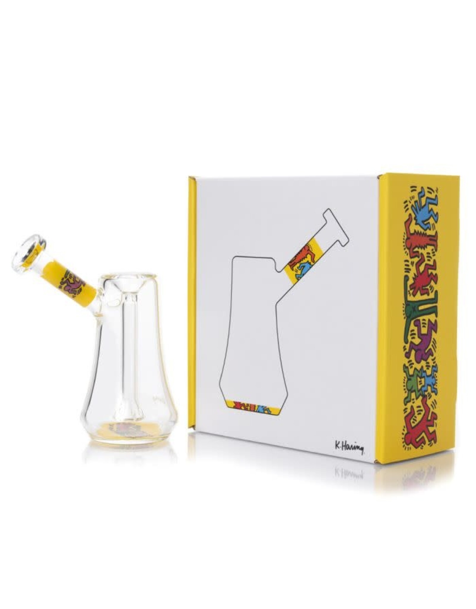 Keith Haring Keith Haring Glass Bubbler Multi Yellow