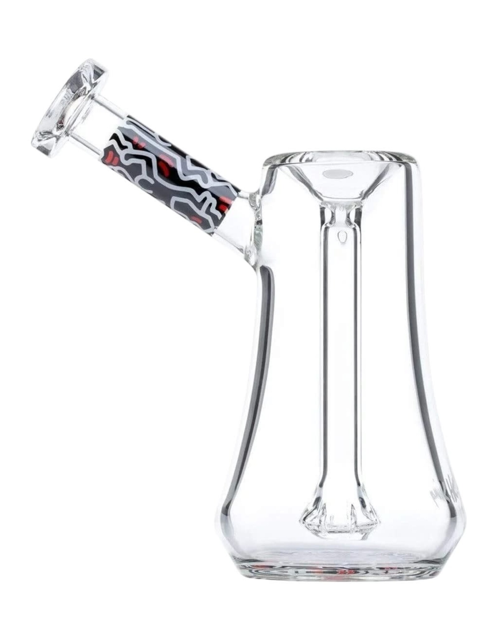 Keith Haring Keith Haring Glass Bubbler Red White And Black