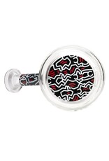 Keith Haring Keith Haring Glass Bubbler Red White And Black