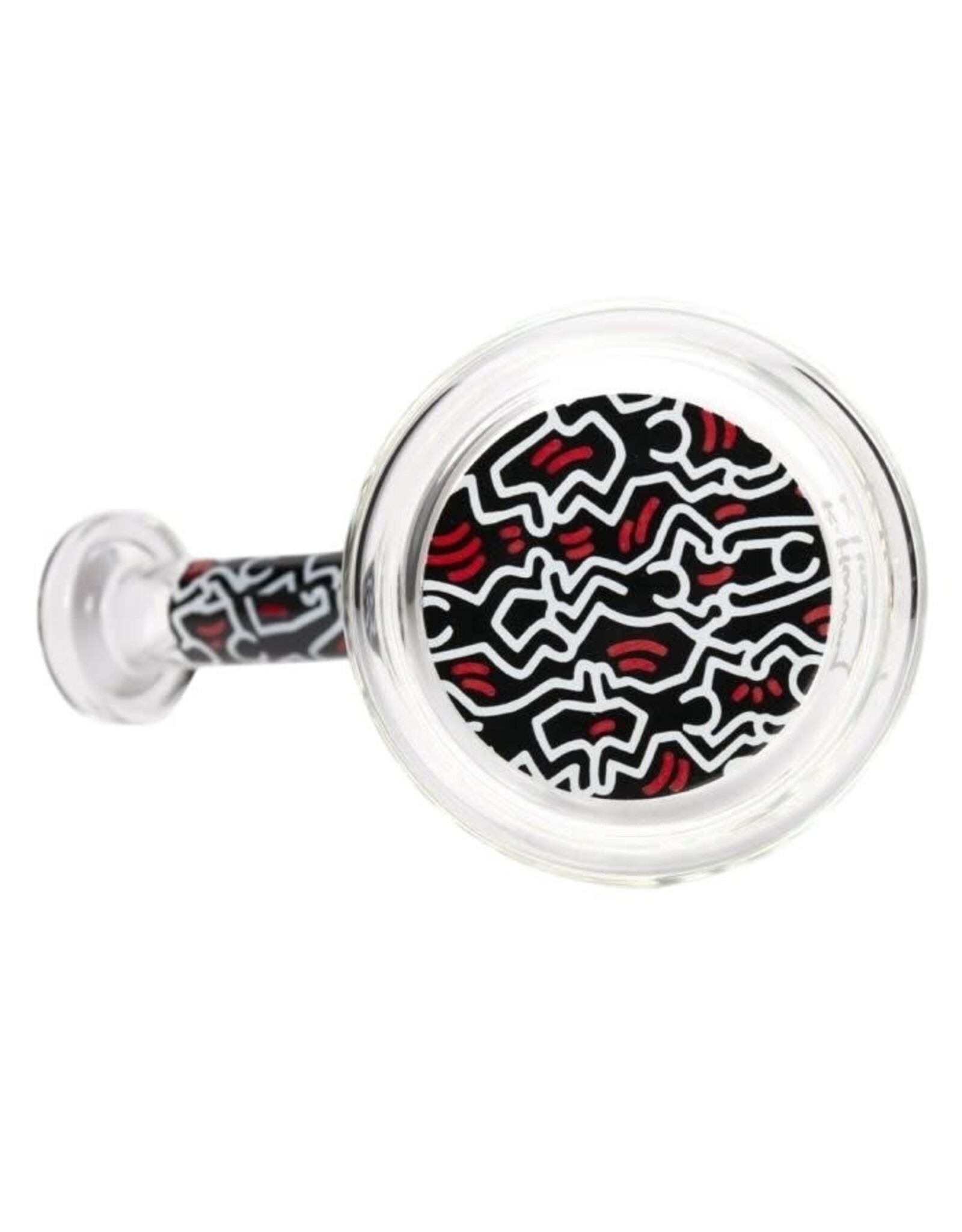 Keith Haring Keith Haring Glass Bubbler Red White And Black