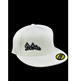 Borosyndicate Boro White hat with black thread 210 fitted 6 7/8 - 7 1/4