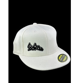 Borosyndicate Boro White hat with black thread 210 fitted 7 1/4 - 7 5/8