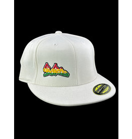 Borosyndicate Boro White hat with rasta thread 210 fitted 7 1/4 - 7 5/8