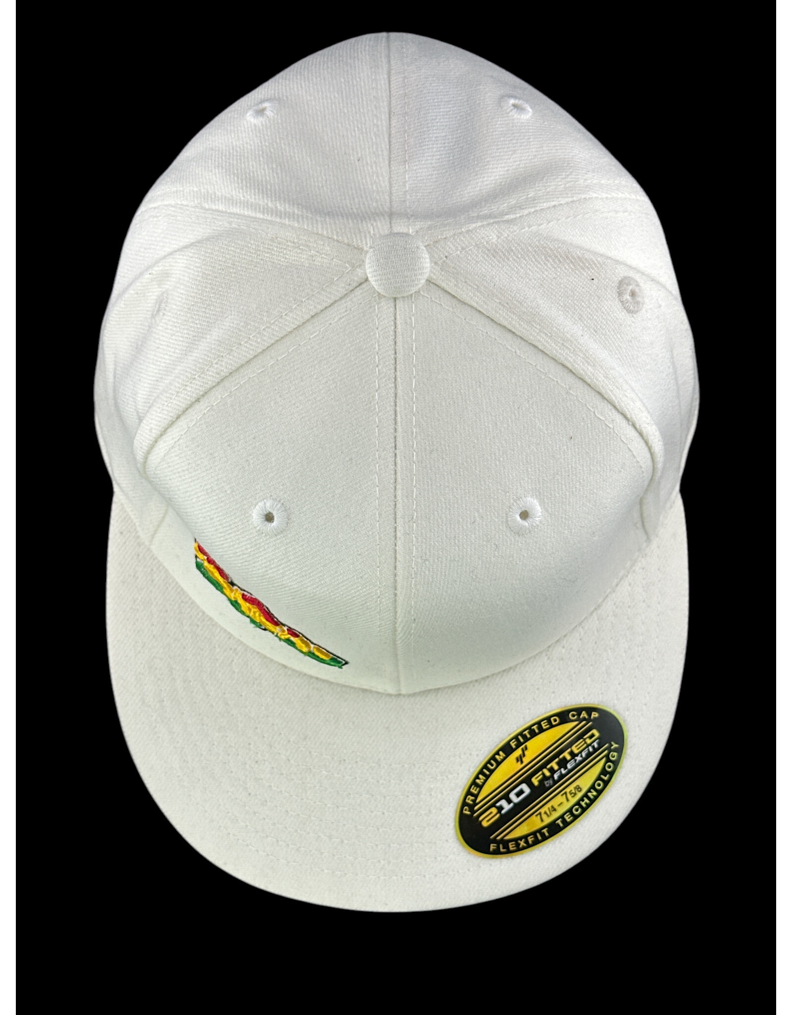 Borosyndicate Boro White hat with rasta thread 210 fitted 7 1/4 - 7 5/8