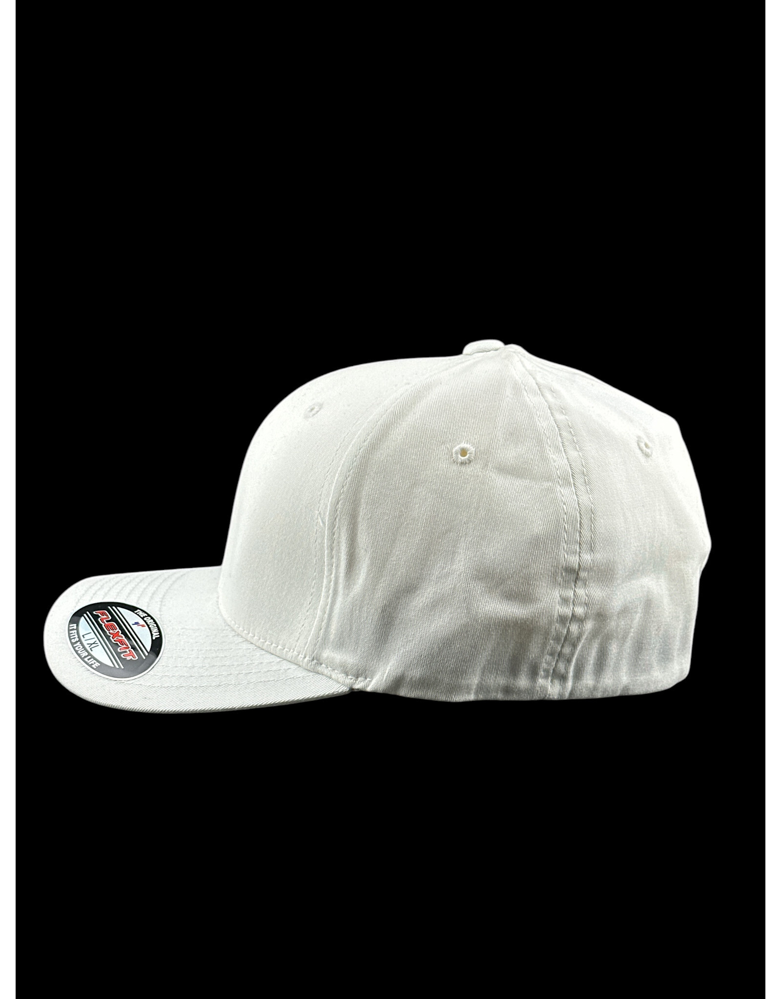 Borosyndicate Boro White hat with black thread flexfit L / XL