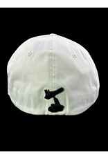 Borosyndicate Boro White hat with black thread flexfit L / XL