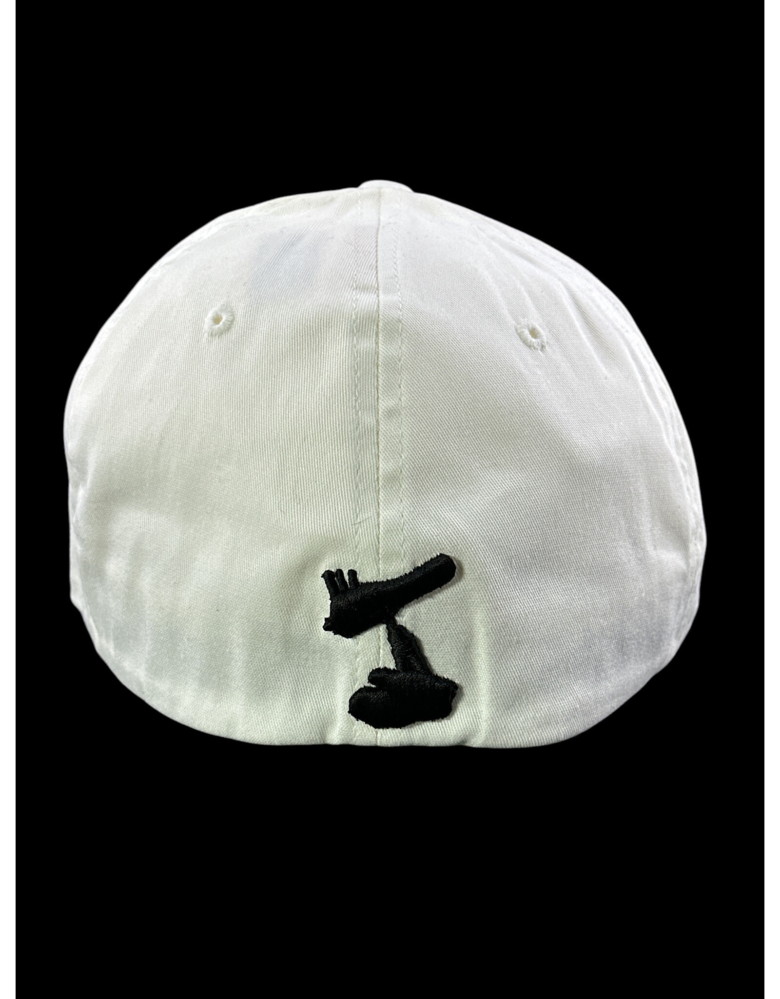 Borosyndicate Boro White hat with black thread flexfit L / XL