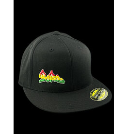 Borosyndicate Boro Black hat with rasta thread 210 fitted  6 7/8  - 7 1/4