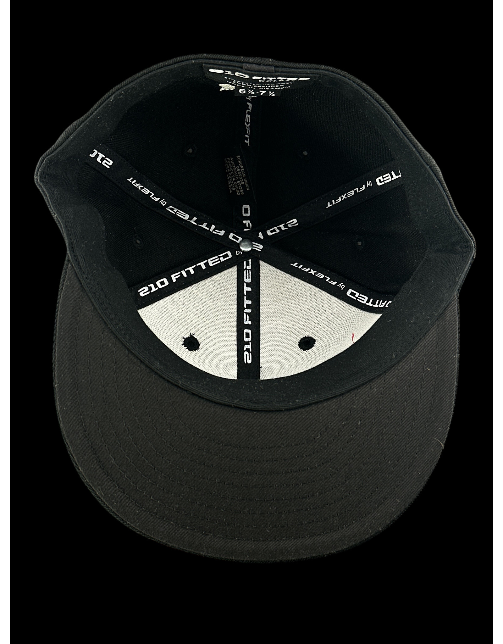 Borosyndicate Boro Black hat with rasta thread 210 fitted  6 7/8  - 7 1/4