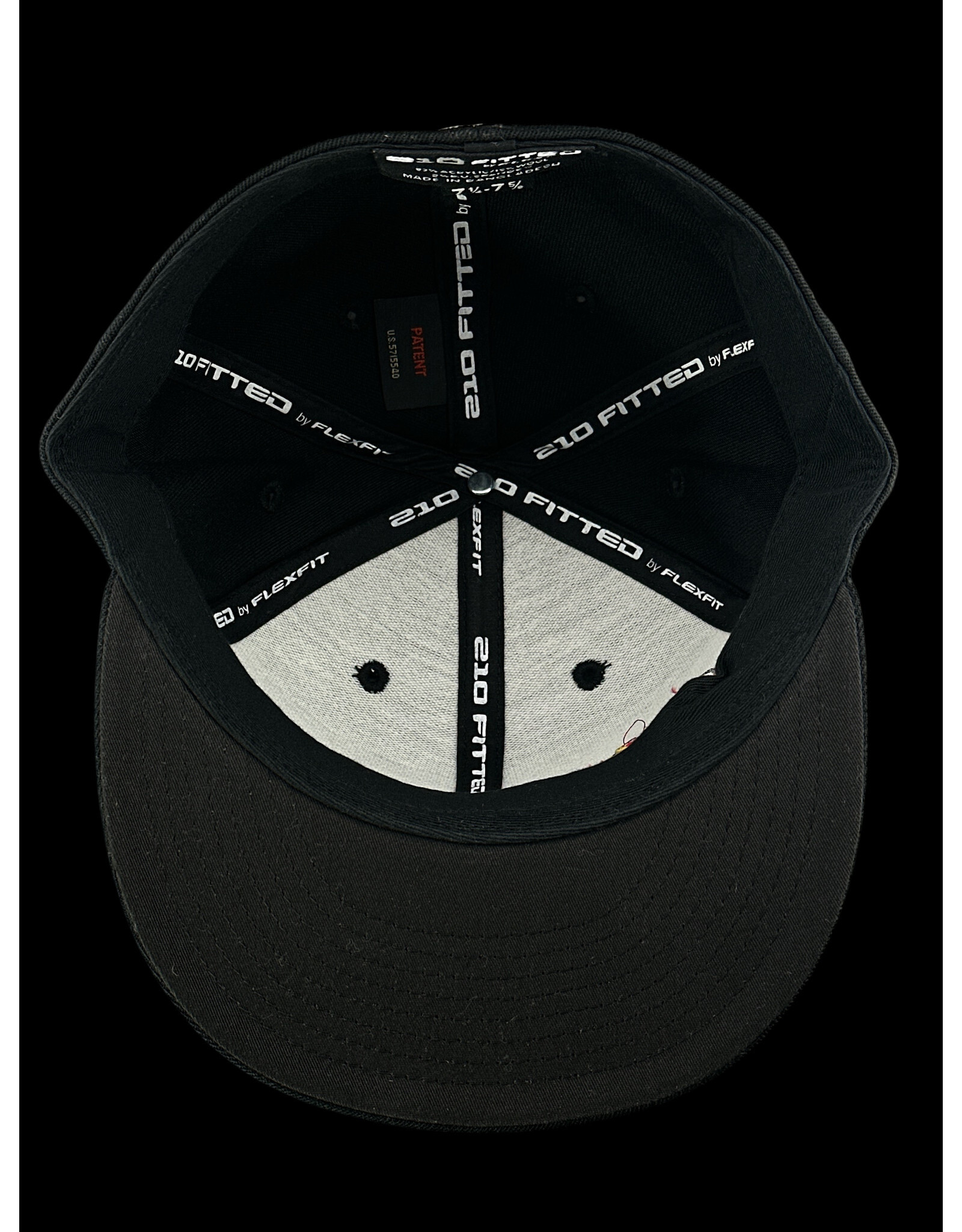 Borosyndicate Boro Black hat with rasta thread 210 fitted  7 1/4  - 7 5/8