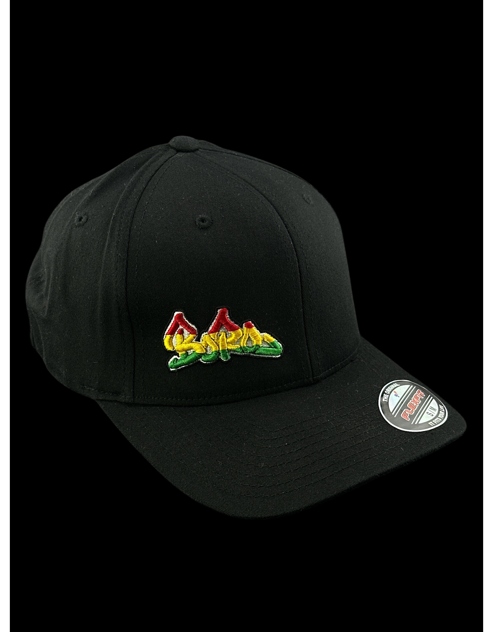 Borosyndicate Boro Black hat with rasta thread flexfit S / M
