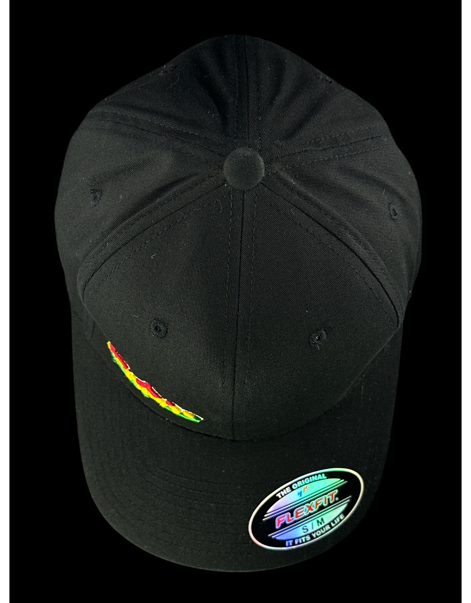 Borosyndicate Boro Black hat with rasta thread flexfit S / M