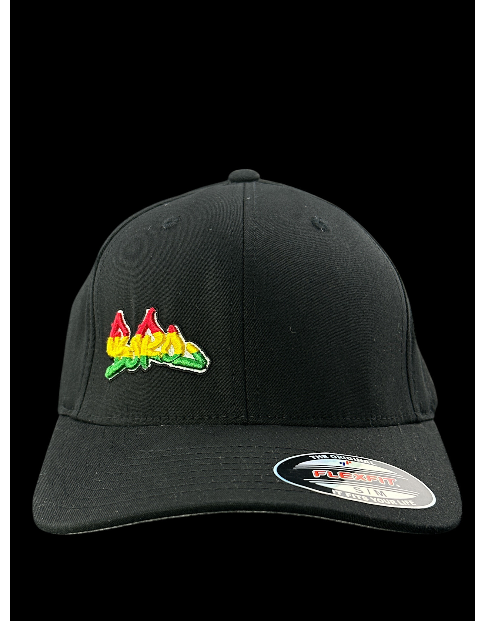 Borosyndicate Boro Black hat with rasta thread flexfit S / M