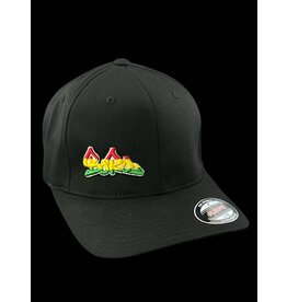 Borosyndicate Boro Black hat with rasta thread flexfit L / XL