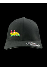 Borosyndicate Boro Black hat with rasta thread flexfit L / XL