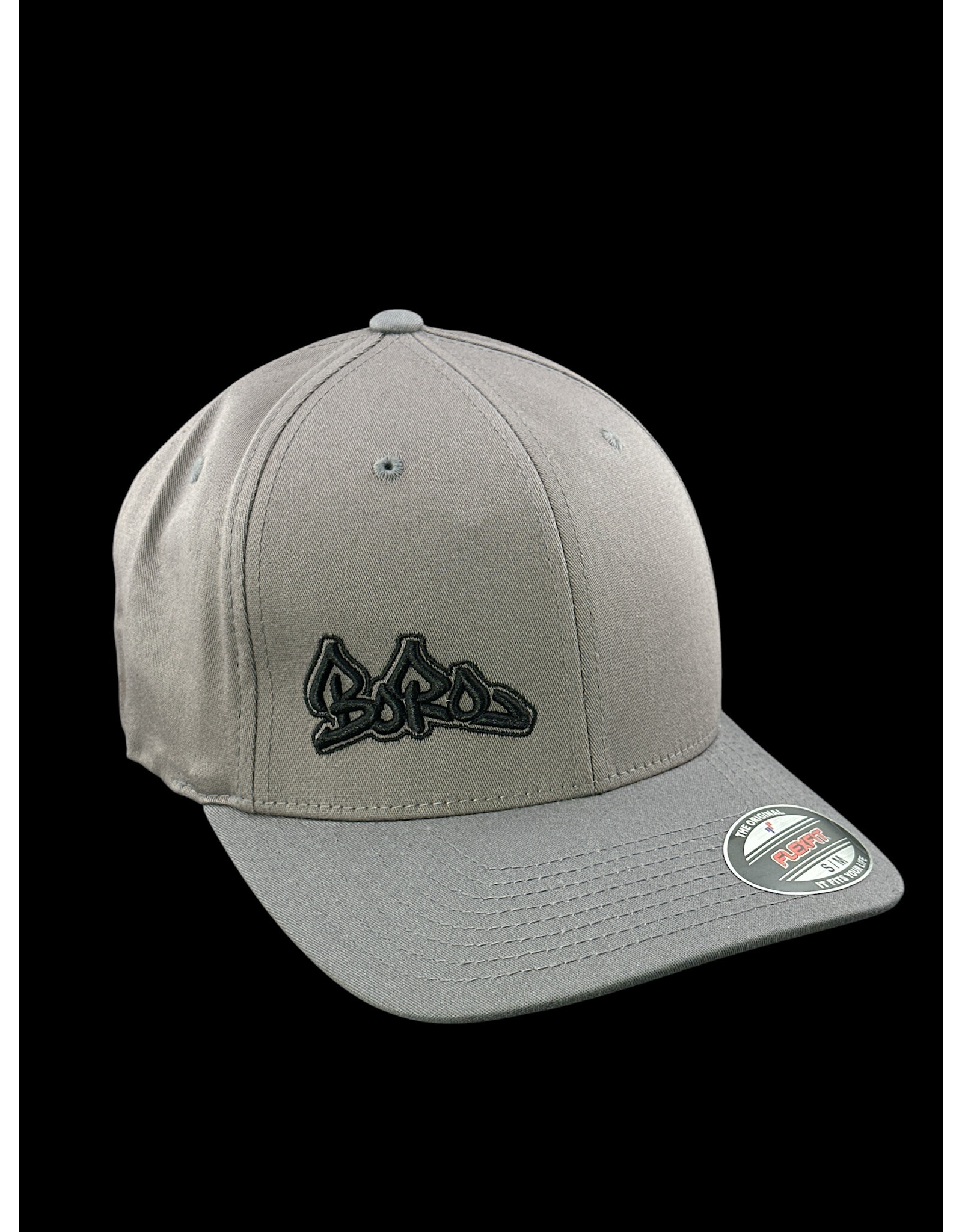 Borosyndicate Boro Dark grey hat with black thread flexfit S / M