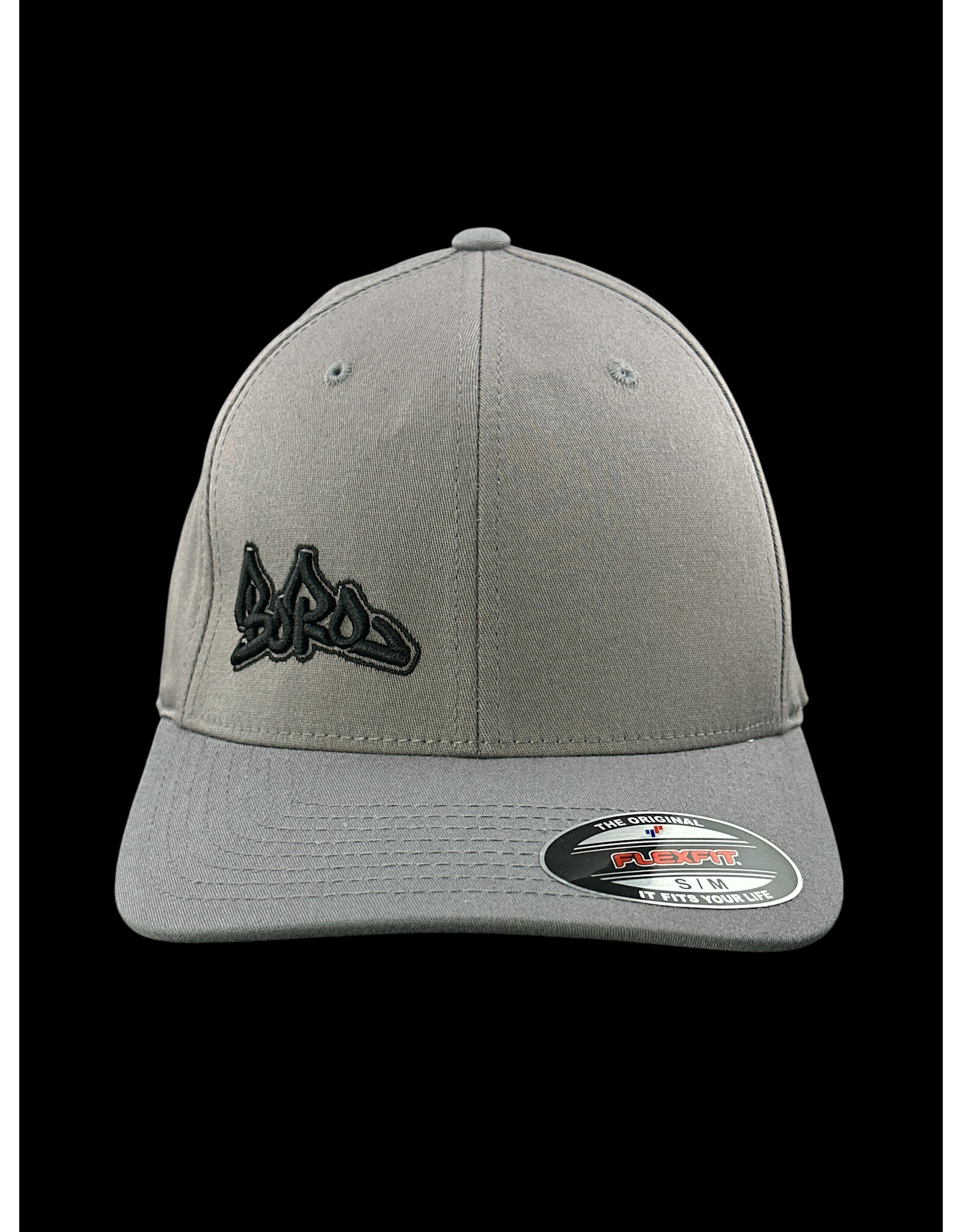 Borosyndicate Boro Dark grey hat with black thread flexfit S / M
