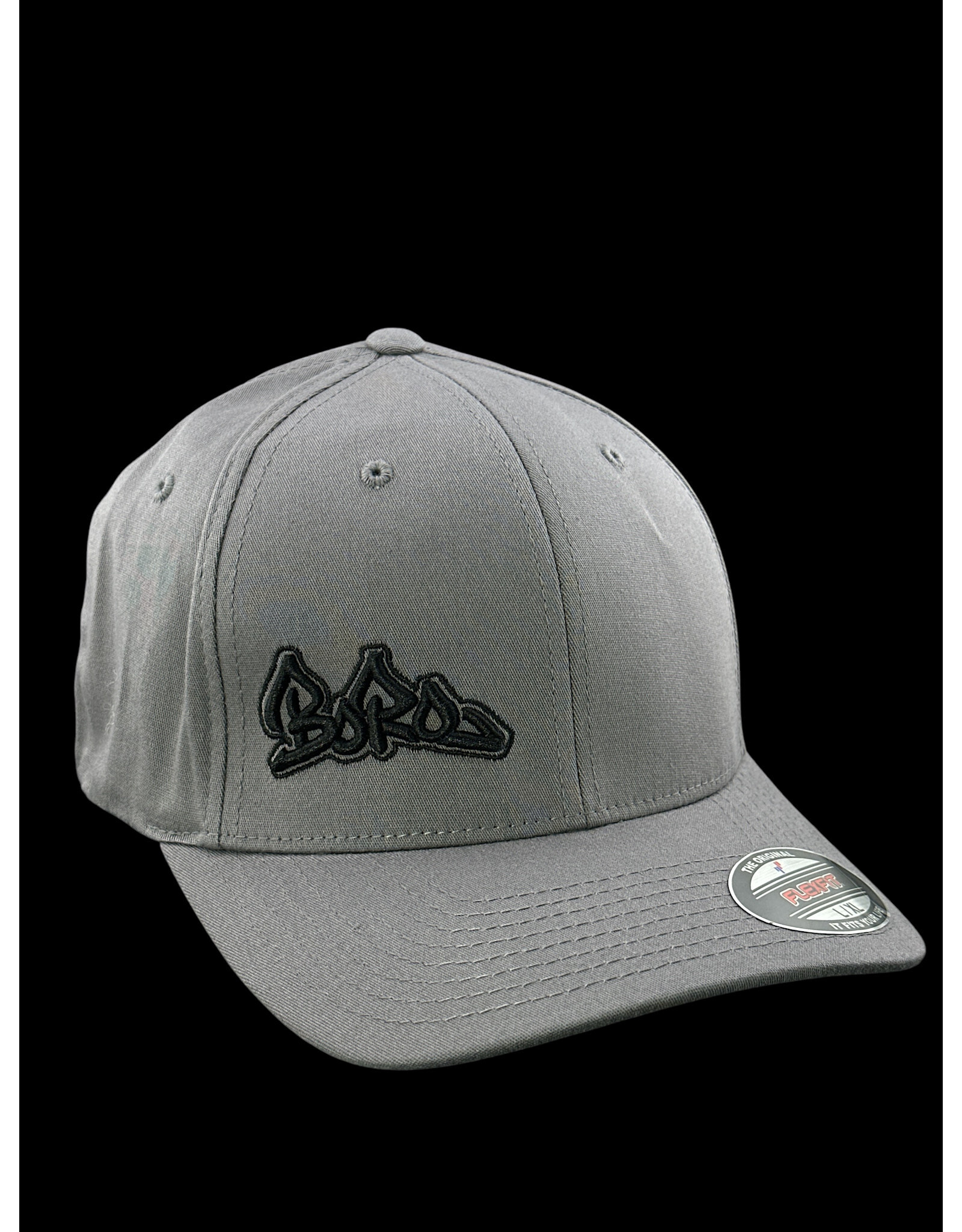 Borosyndicate Boro Dark grey hat with black thread flexfit L / XL