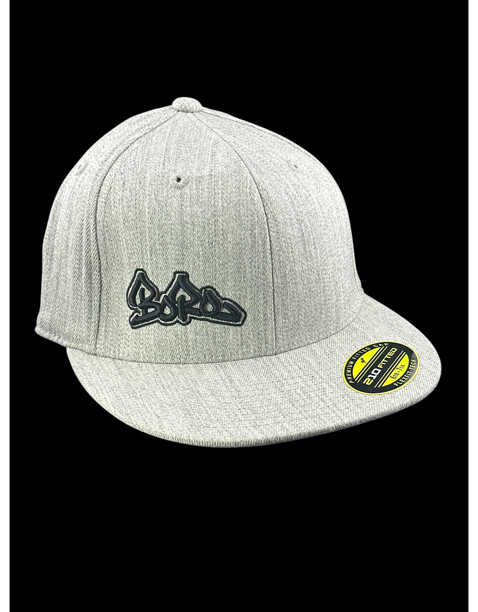 Borosyndicate Boro Grey hat with black thread 210 fitted 6 7/8 - 7 1/4