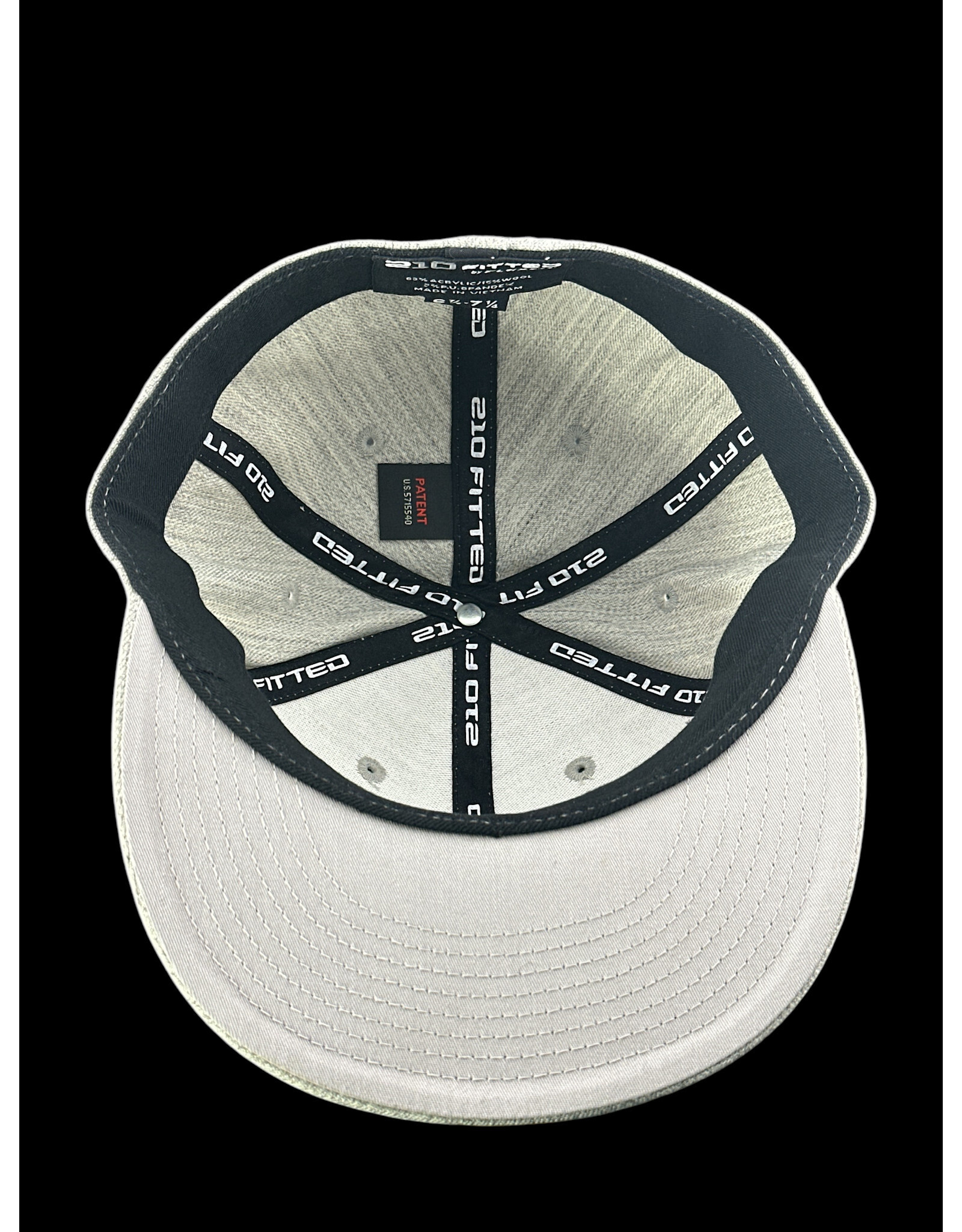 Borosyndicate Boro Grey hat with black thread 210 fitted 6 7/8 - 7 1/4