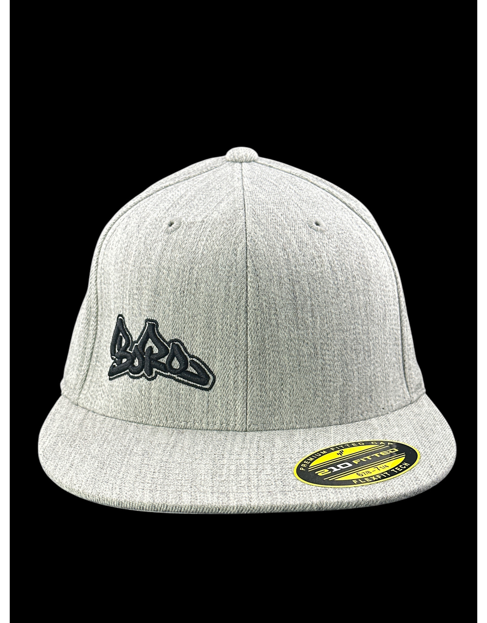 Borosyndicate Boro Grey hat with black thread 210 fitted 6 7/8 - 7 1/4