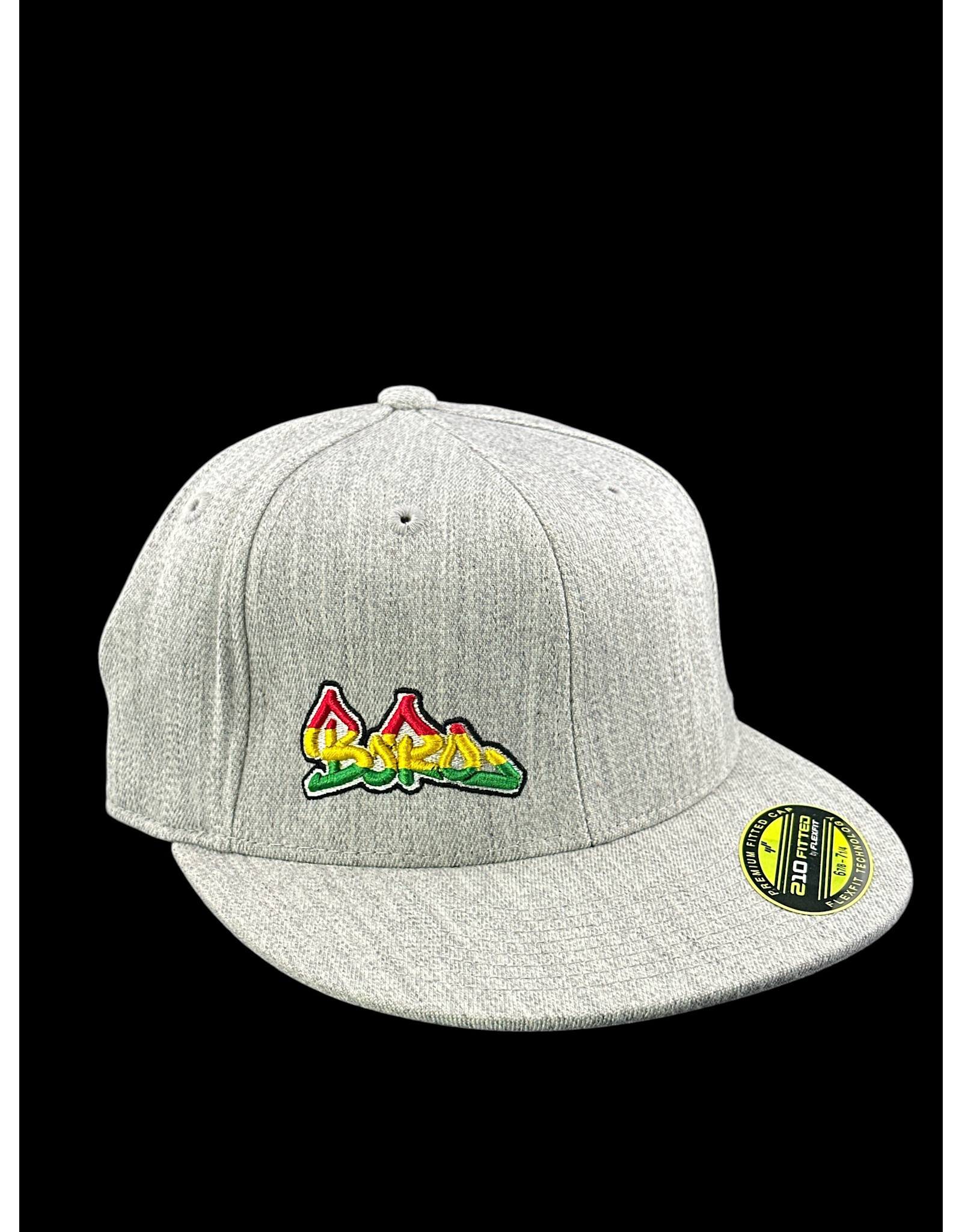 Borosyndicate Boro Grey hat with Rasta thread 210 fitted 6 7/8 - 7 1/4