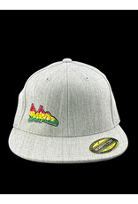 Borosyndicate Boro Grey hat with Rasta thread 210 fitted 6 7/8 - 7 1/4