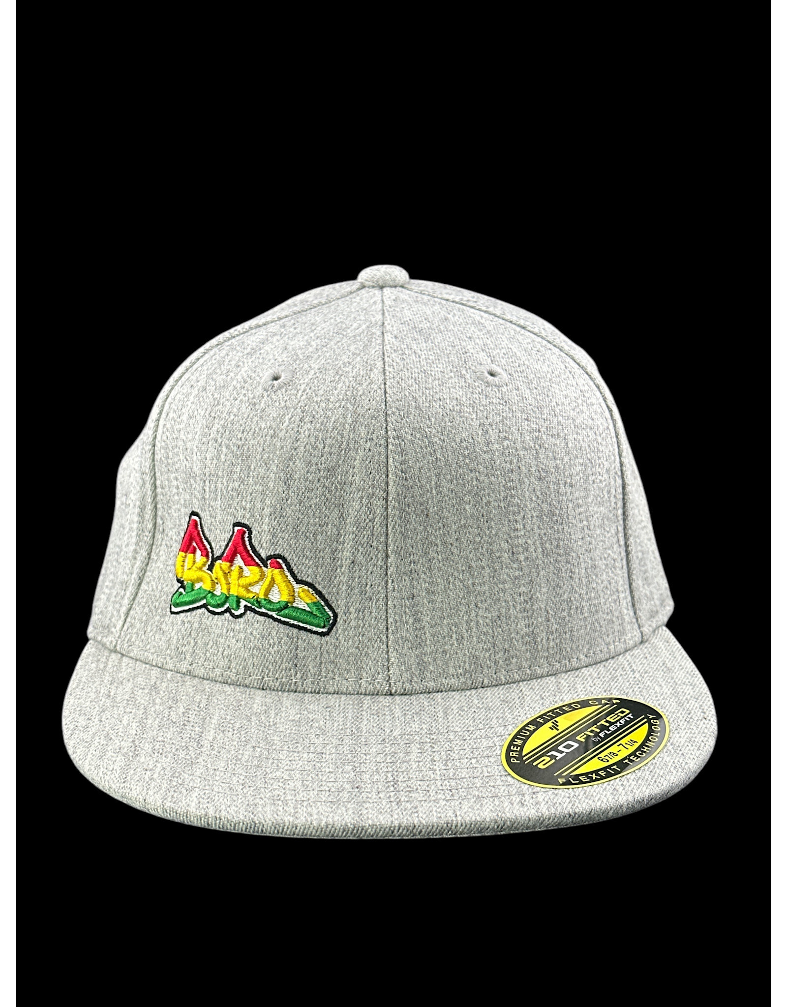 Borosyndicate Boro Grey hat with Rasta thread 210 fitted 6 7/8 - 7 1/4