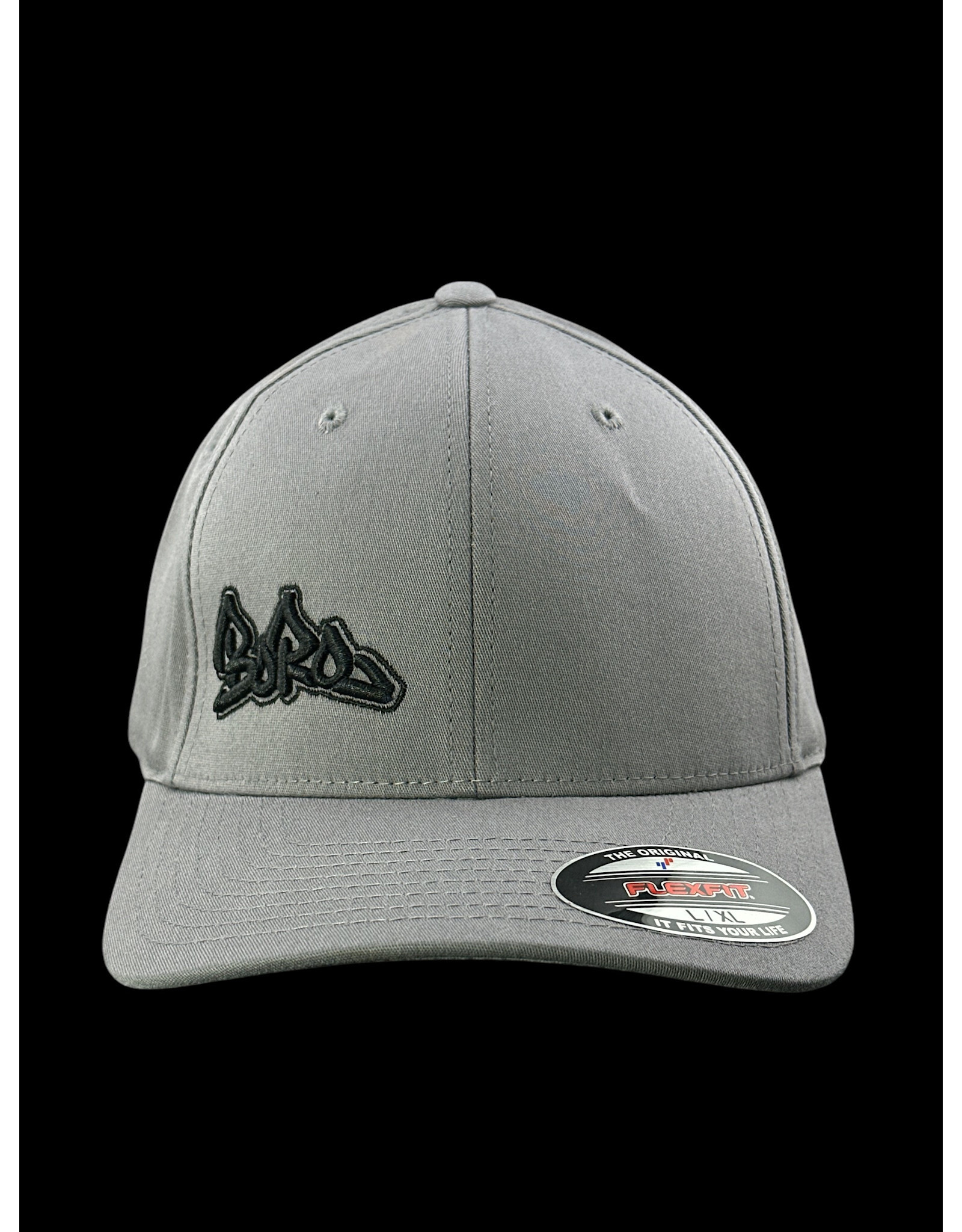Borosyndicate Boro Dark grey hat with black thread flexfit L / XL