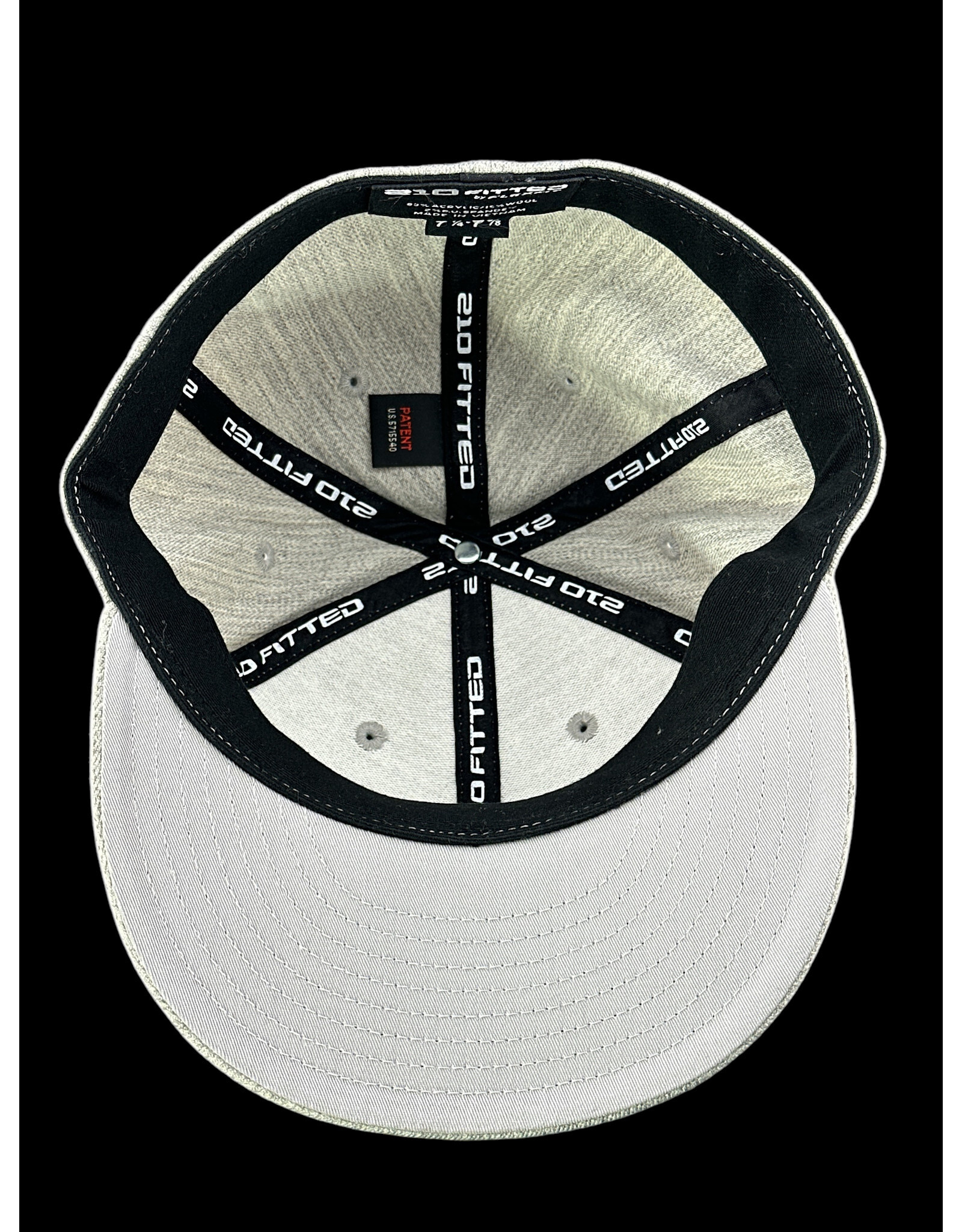 Borosyndicate Boro Grey hat with Rasta thread 210 fitted 7 1/4 - 7 5/8