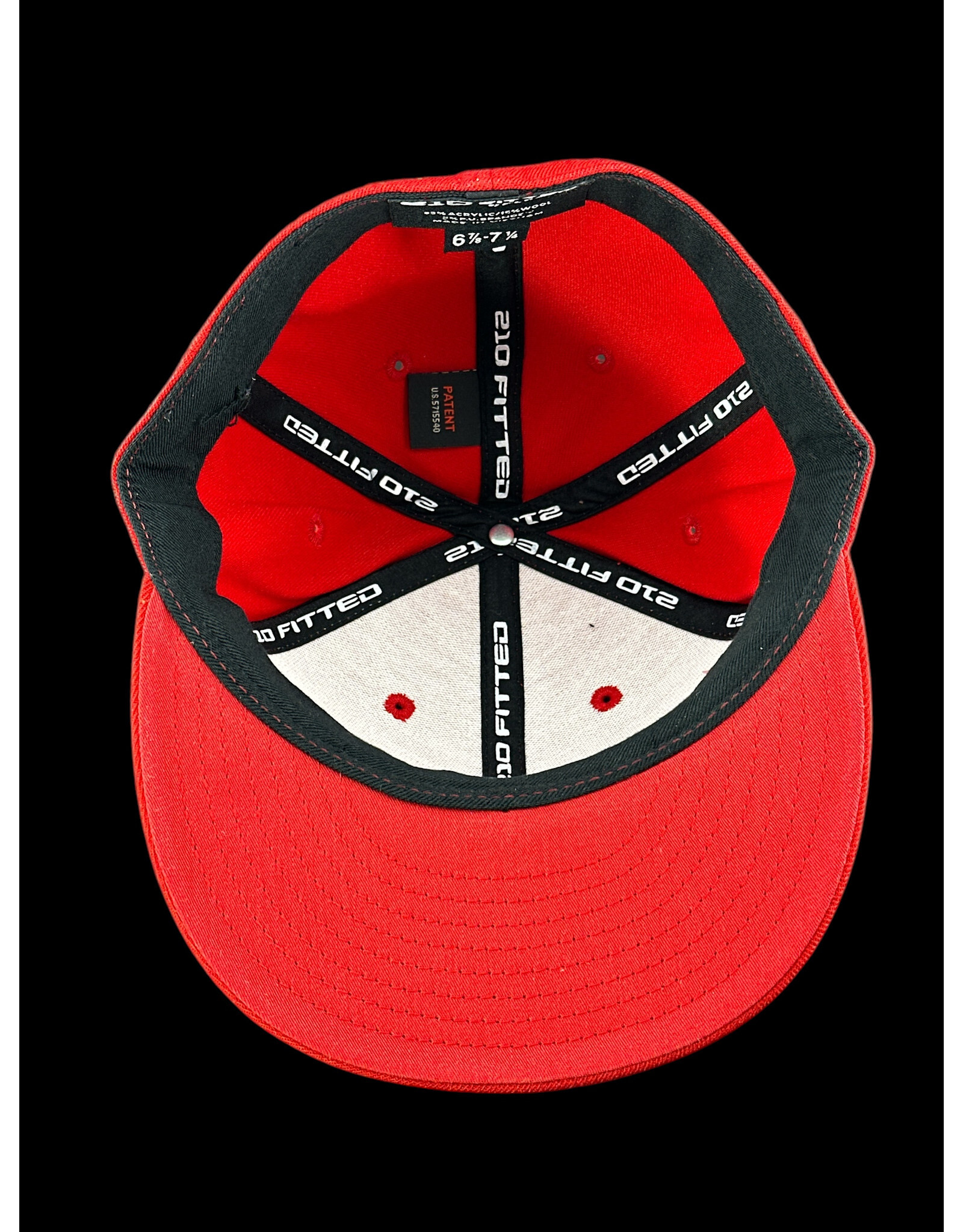 Borosyndicate Boro Red hat with Rasta thread 210 fitted 6 7/8 - 7 1/4